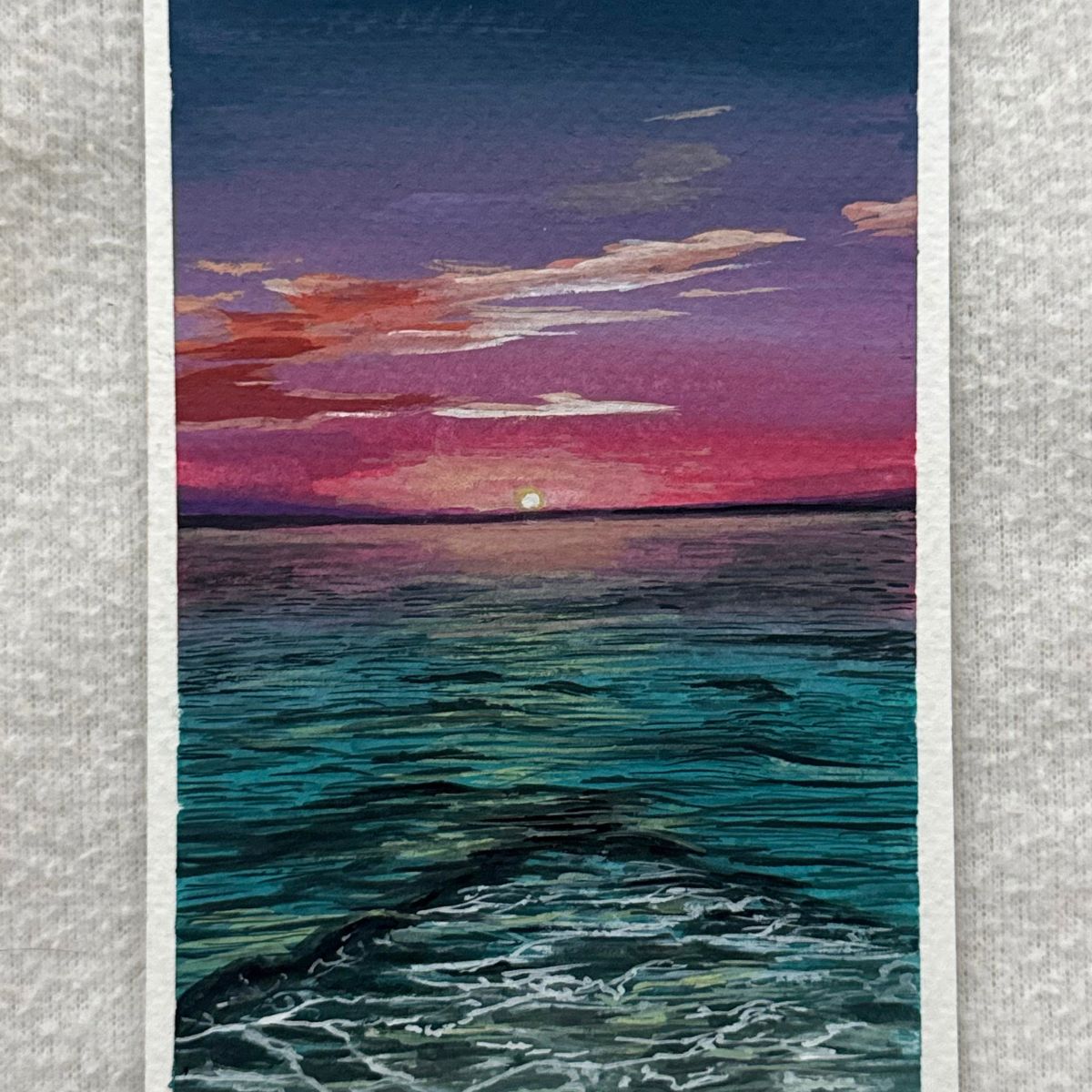 evening over the tide | 3.5x5.5"