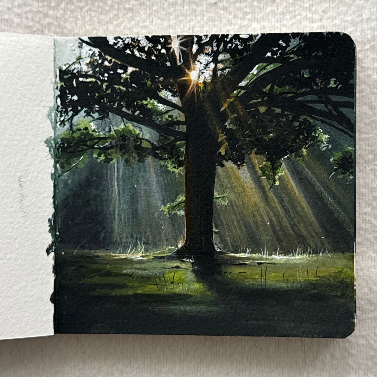 a quiet return | 4x4"