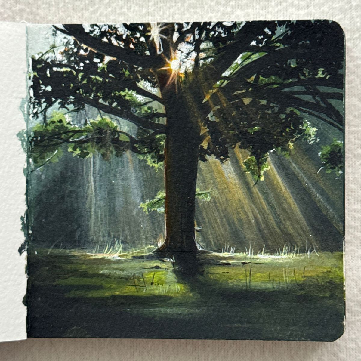 a quiet return | 4x4"